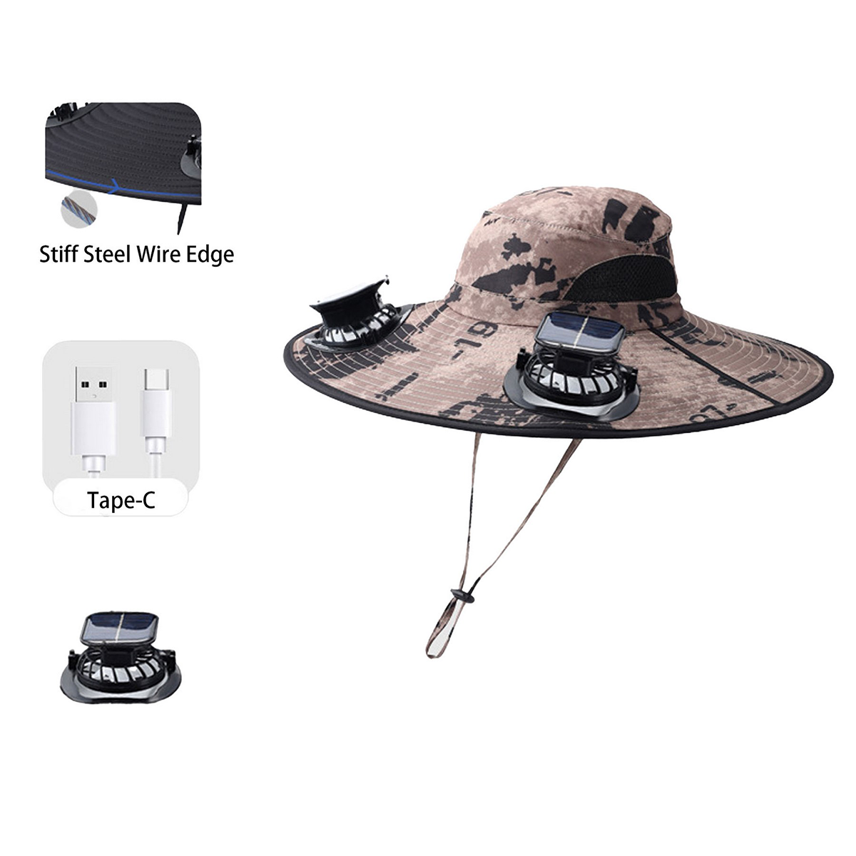 Solar Fan Fishing Cap