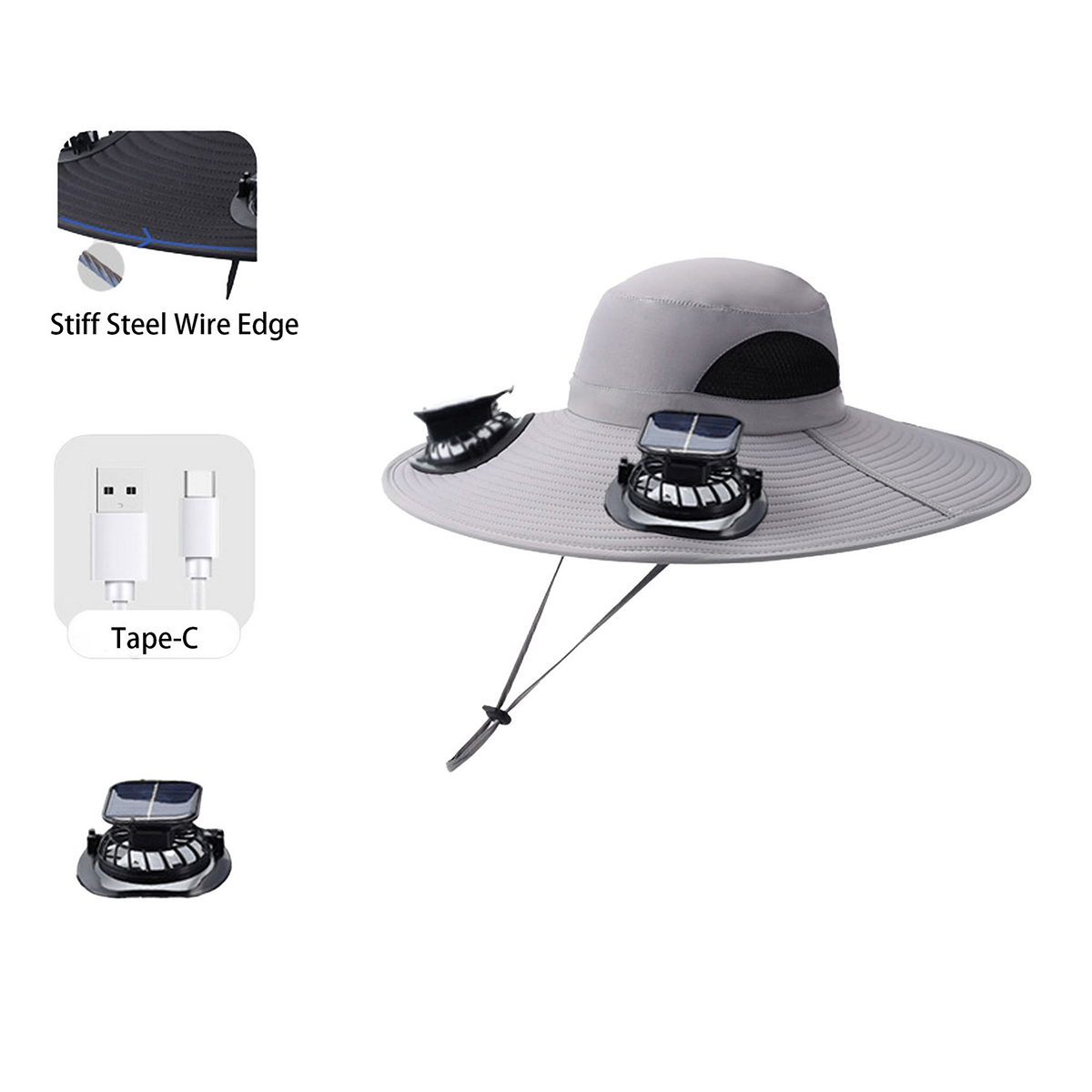 Solar Fan Fishing Cap