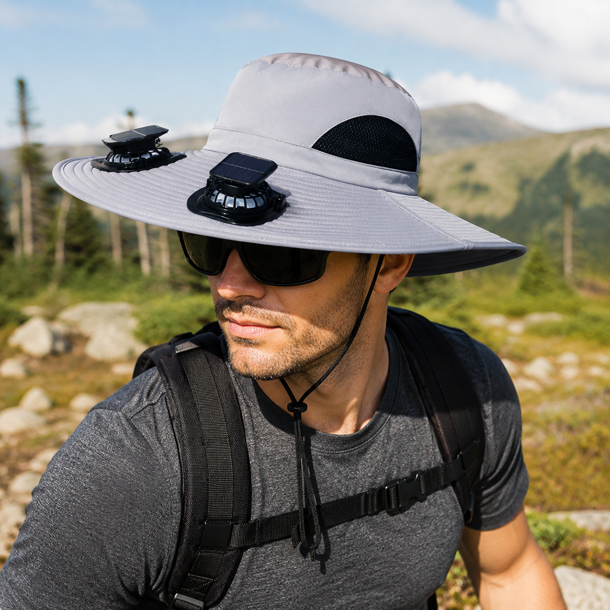 Solar Fan Fishing Cap