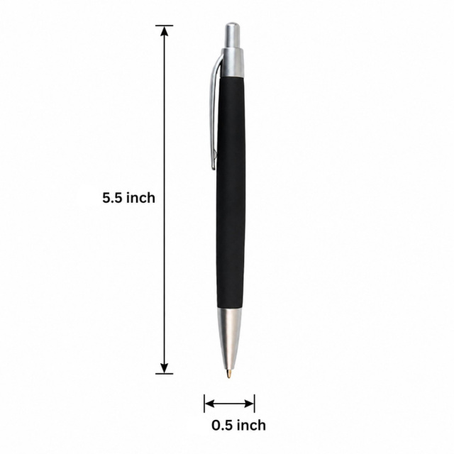 Textured Grip Plastic Ballpoint Pen