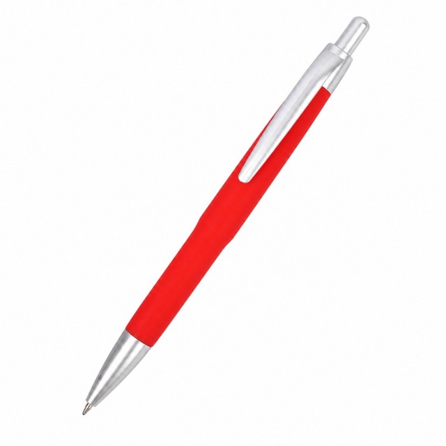 Textured Grip Plastic Ballpoint Pen