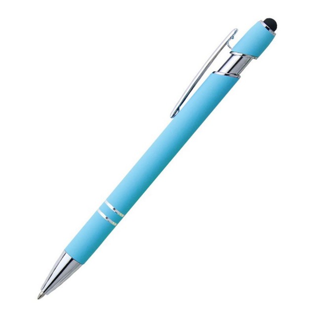 Velvet Finish Metal Stylus Gel Pen