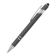 Velvet Finish Metal Stylus Gel Pen
