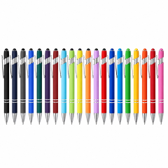 Velvet Finish Metal Stylus Gel Pen