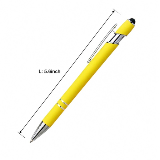 Velvet Finish Metal Stylus Gel Pen