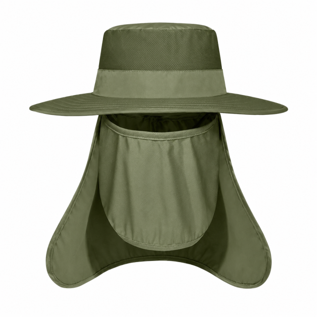 Wide Brim Mesh Sun Hat