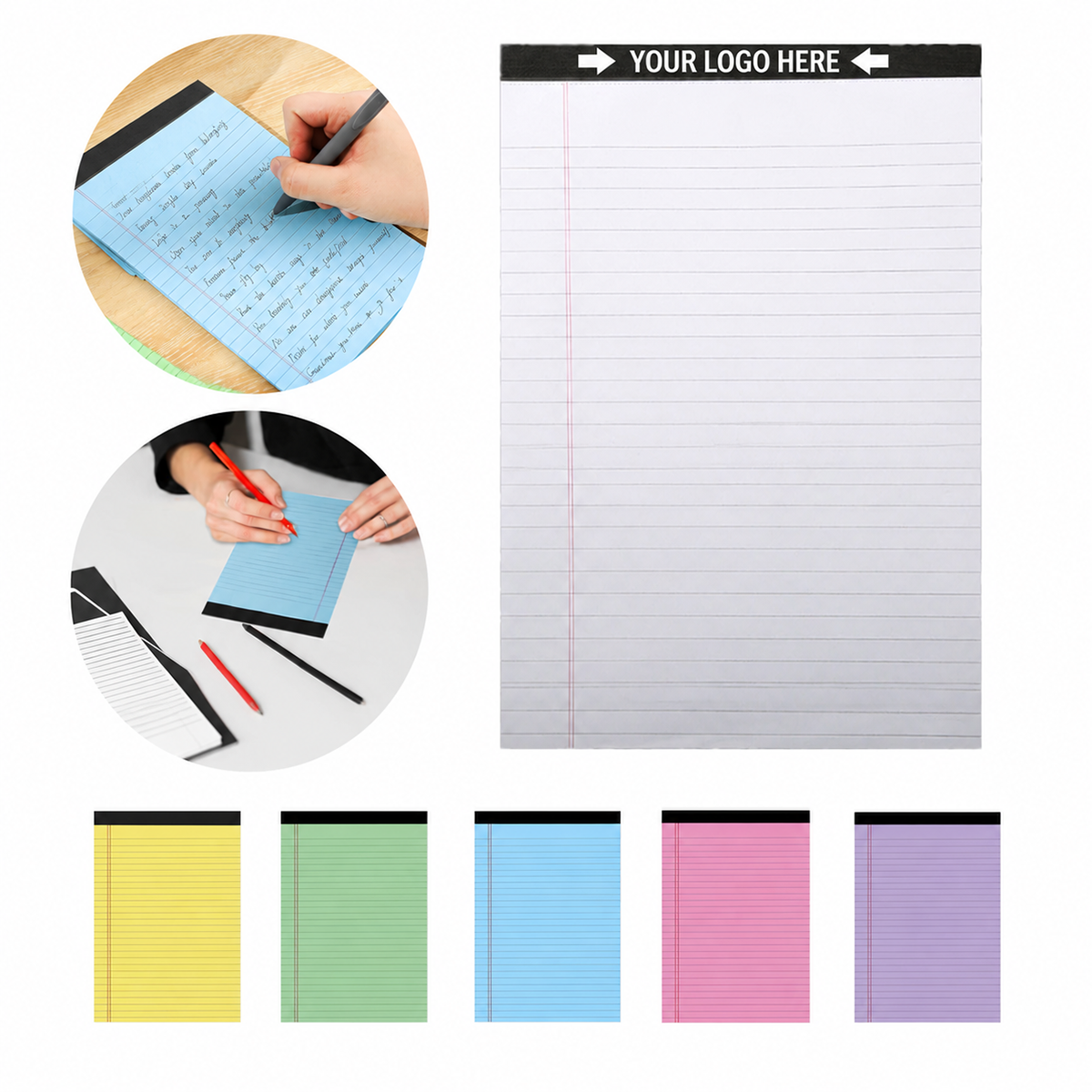 Wide Ruled Colored Legal Pads 50 Sheets