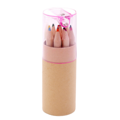 12-Piece Short Colored Pencil Set With Sharpener