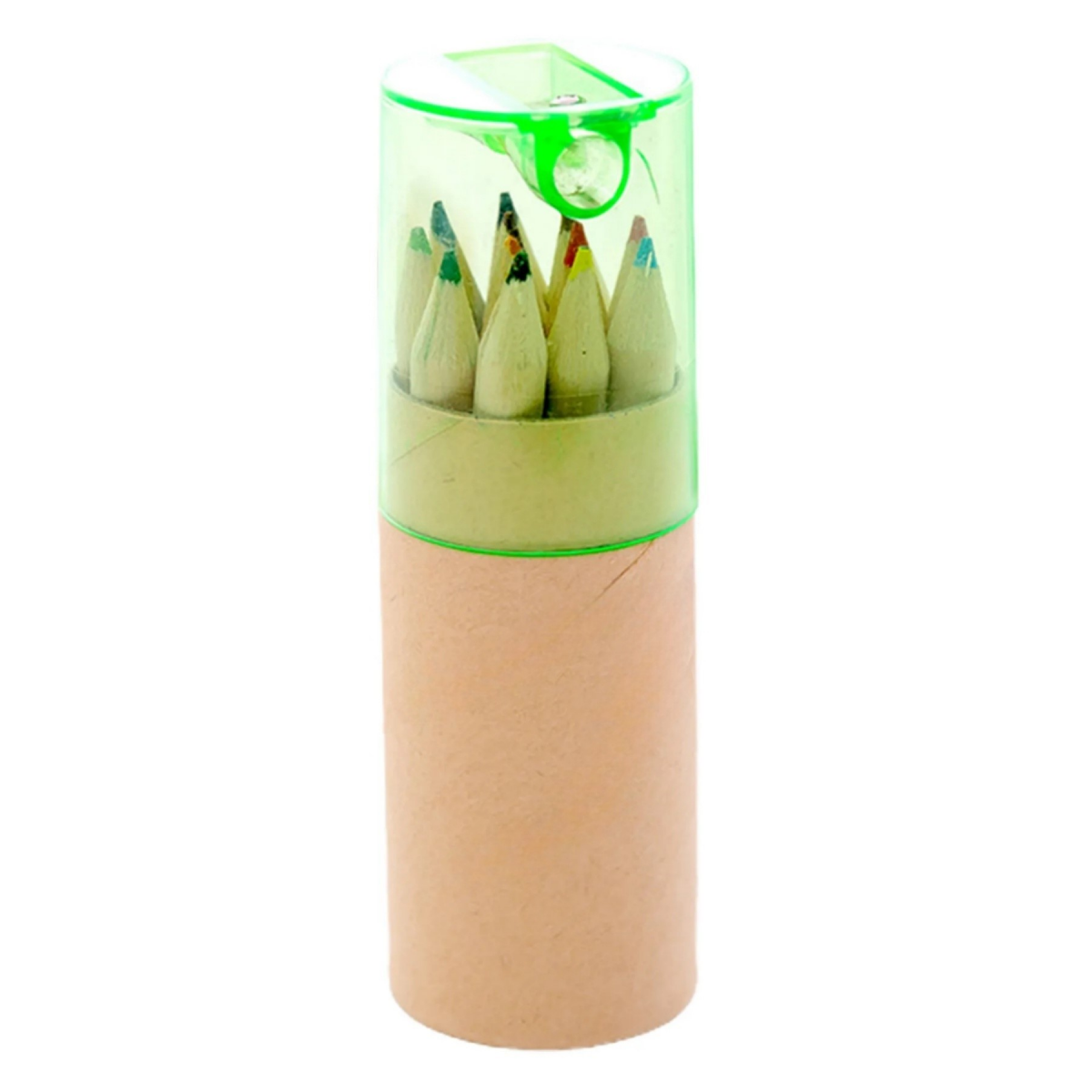 12-Piece Short Colored Pencil Set With Sharpener