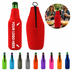 12 Oz Neoprene Zipper Bottle Sleeve