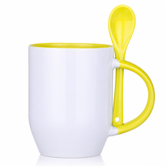 12 Oz Two-Tone Ceramic Coffee Cup