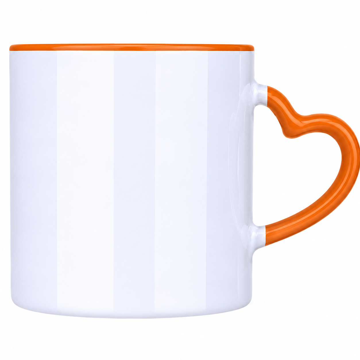 12 Oz Two-Tone Ceramic Heart Handle Cup