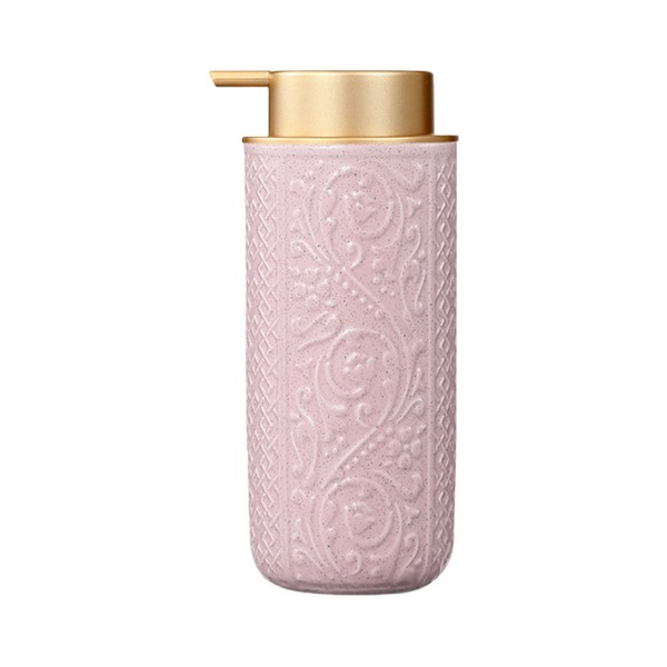 16 Oz Embossed Ceramic Lotion Dispenser