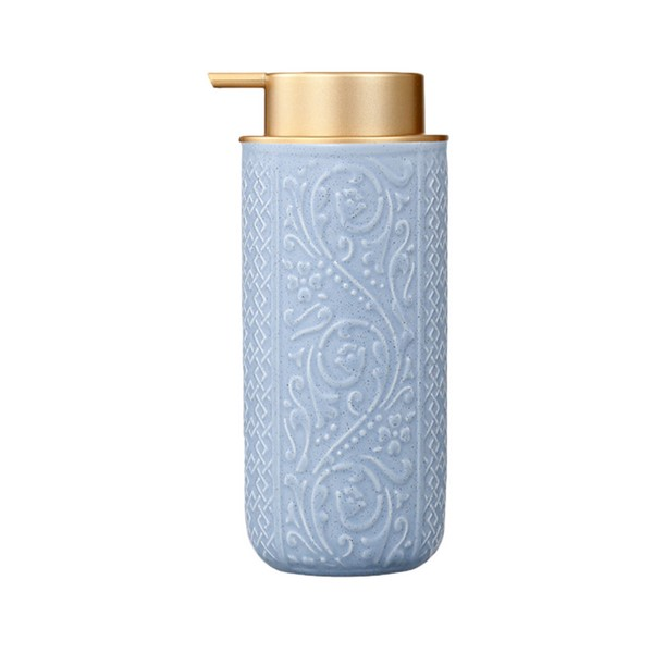 16 Oz Embossed Ceramic Lotion Dispenser