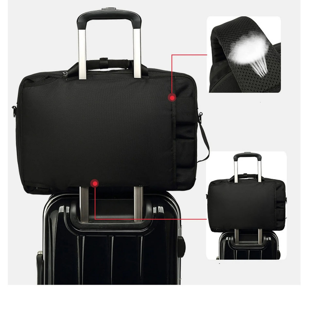 17 Inch Travel Backpack with Shoe Compartment
