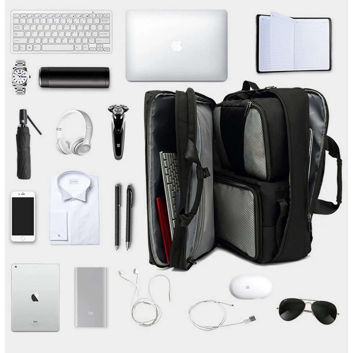 17 Inch Travel Backpack with Shoe Compartment