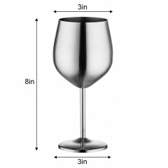 18 oz Stainless Steel Wine Glass