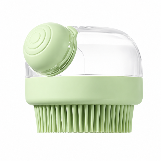 3-in-1 Pet Bath Scrubber Brush with Shampoo Dispenser
