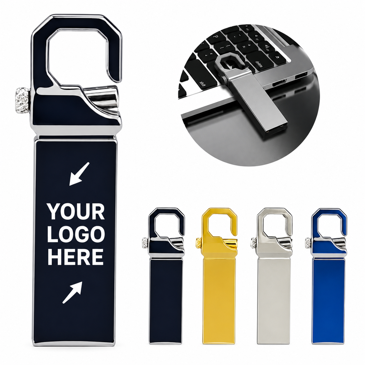 4GB Metal Hook USB Flash Drive