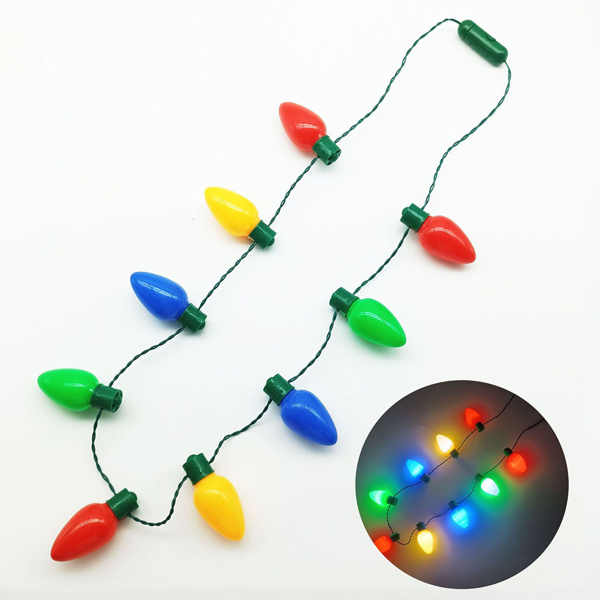 7-Light LED Glow Festival Necklace