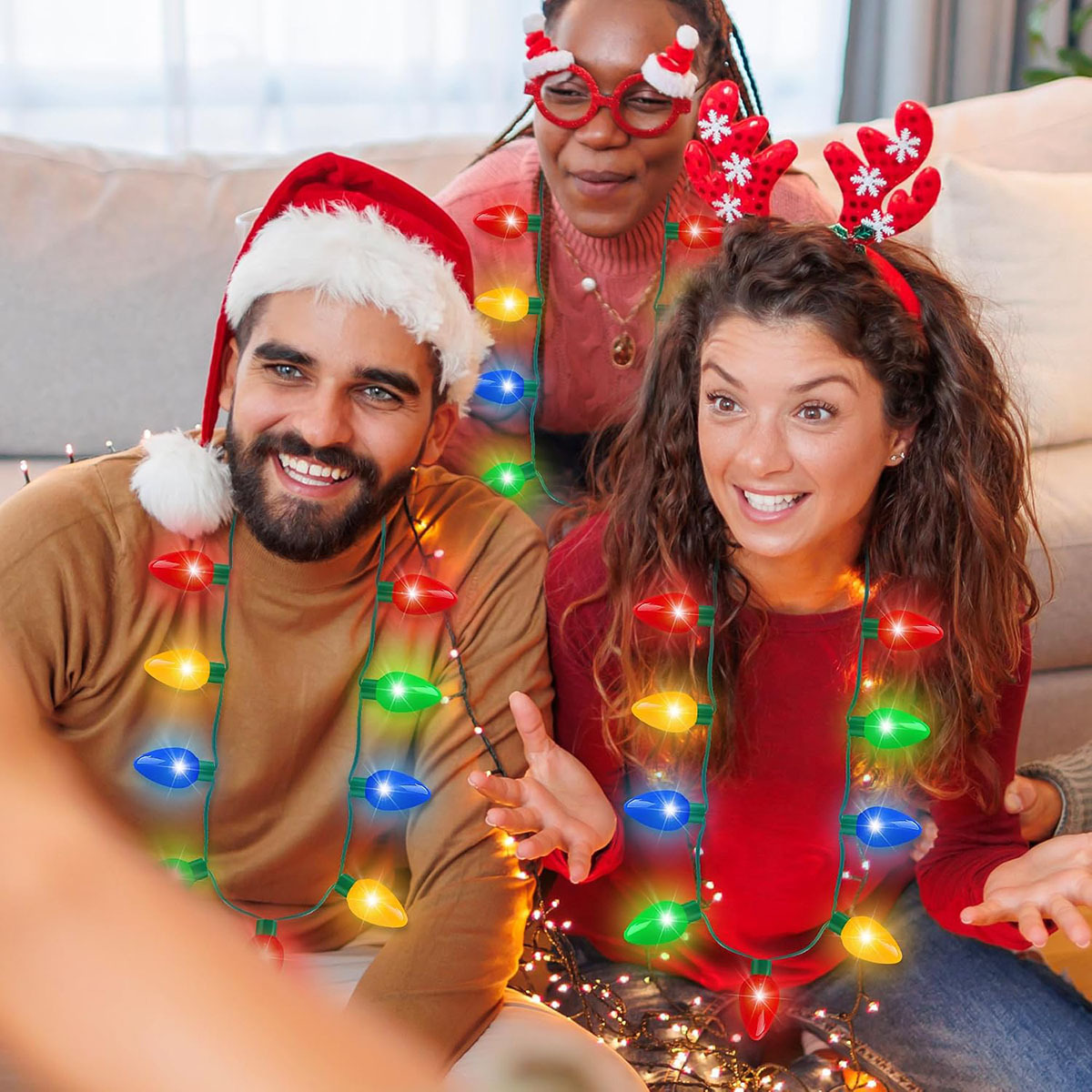 7-Light LED Glow Festival Necklace