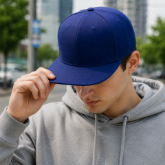 Acrylic Wool Blend Flat Bill Snapback Hat