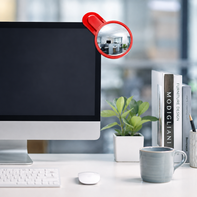 Adjustable Computer Desk Rearview Mirror