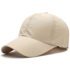 Breathable Perforated Mesh Baseball Cap with Adjustable Strap