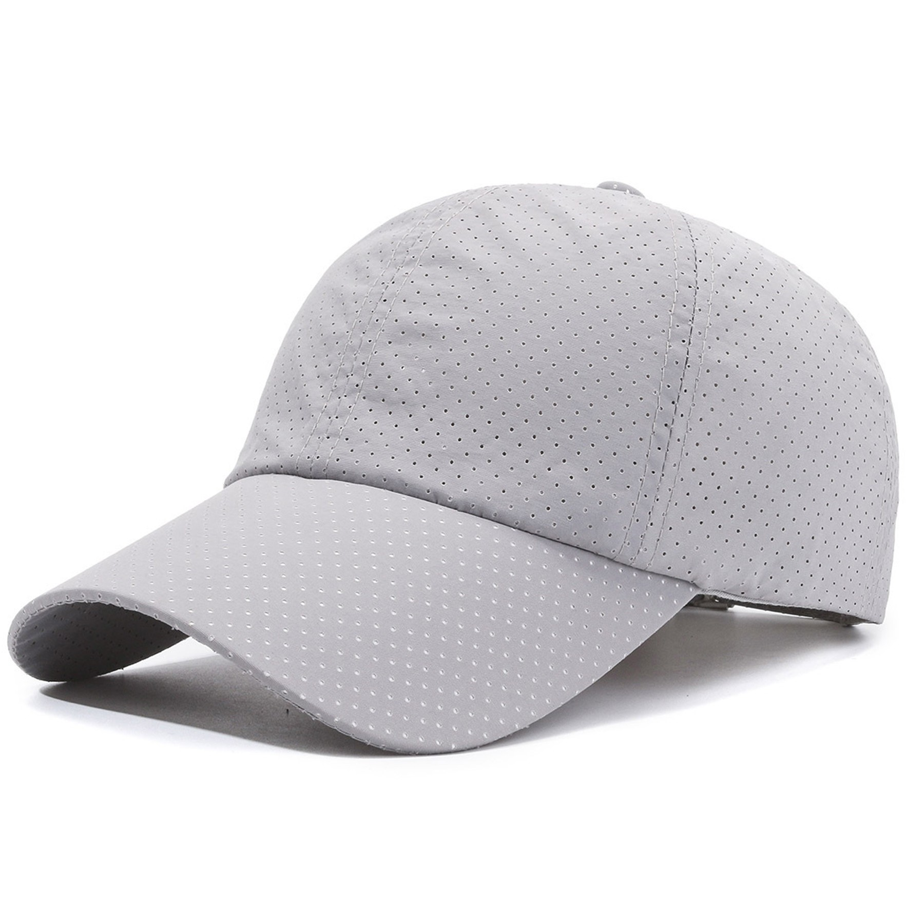 Breathable Perforated Mesh Baseball Cap with Adjustable Strap