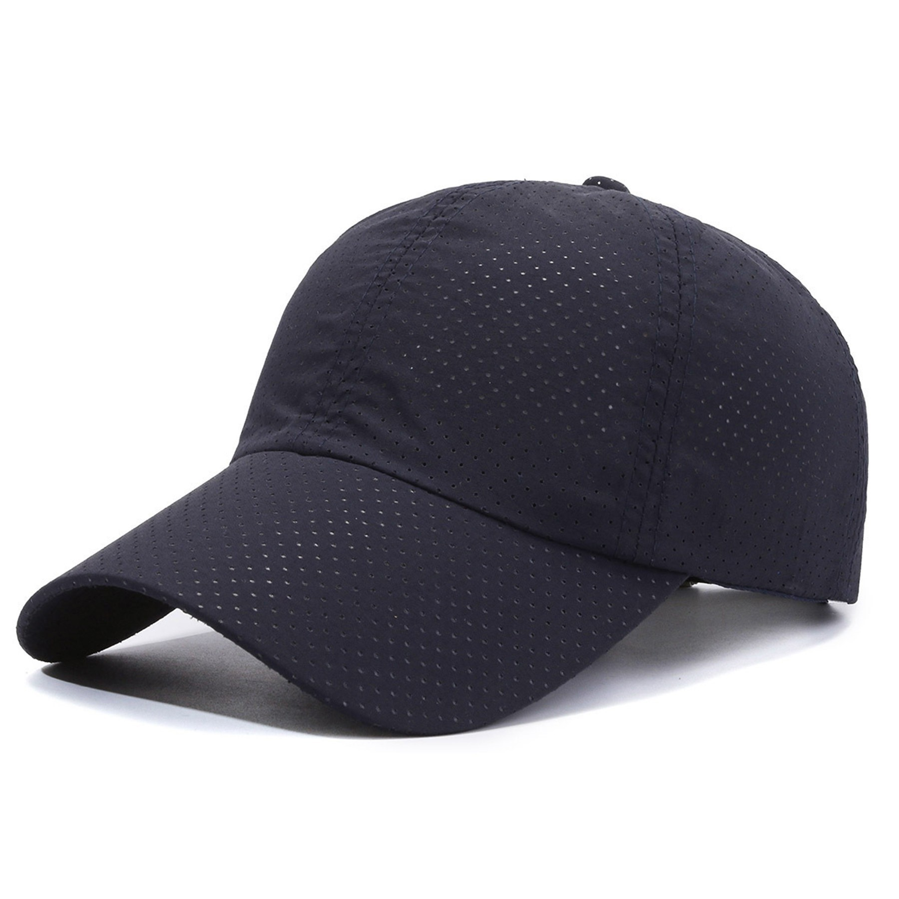 Breathable Perforated Mesh Baseball Cap with Adjustable Strap