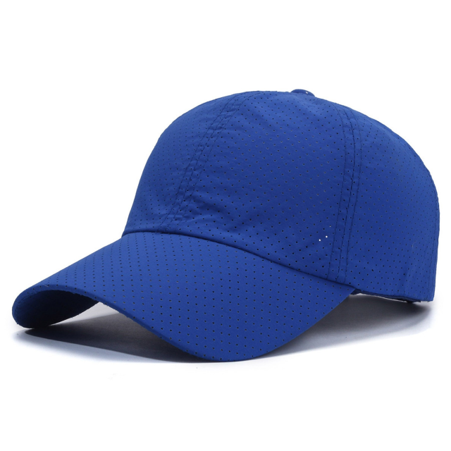 Breathable Perforated Mesh Baseball Cap with Adjustable Strap