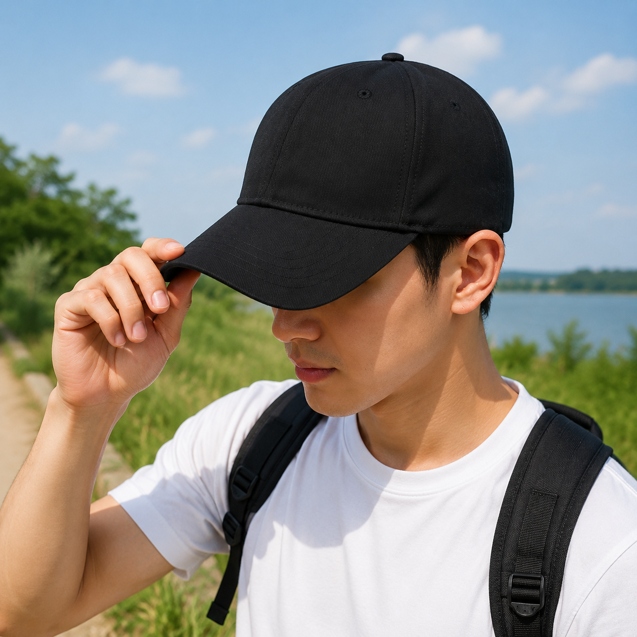 Classic Cotton Baseball Cap with Adjustable Strap
