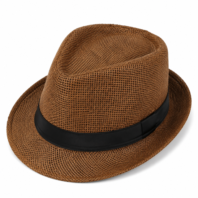 Classic Panama Straw Beach Hat with Wide Brim