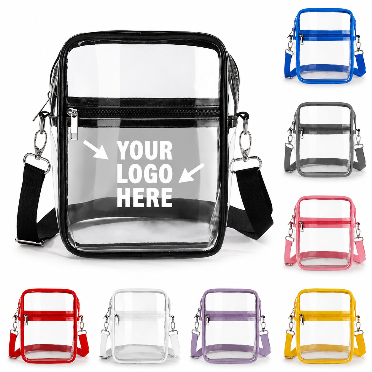 Clear PVC Stadium Crossbody Bag