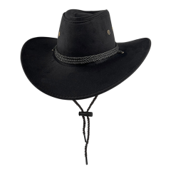 Colorful Wide-Brim Cowboy Hat with Chin Strap