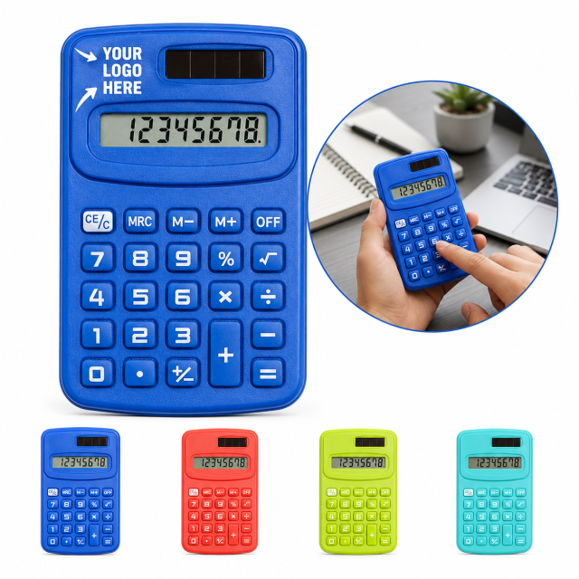 Compact Dual-Power Pocket Calculator