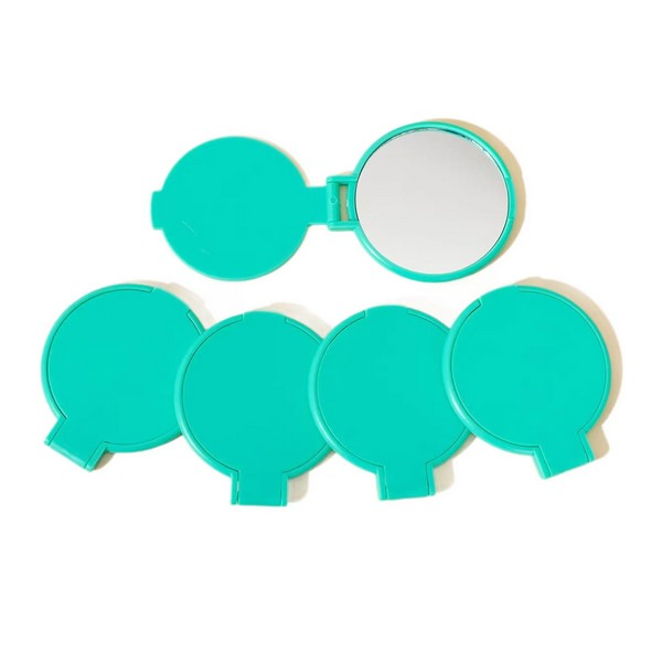 Compact Round Foldable Plastic Makeup Mirror