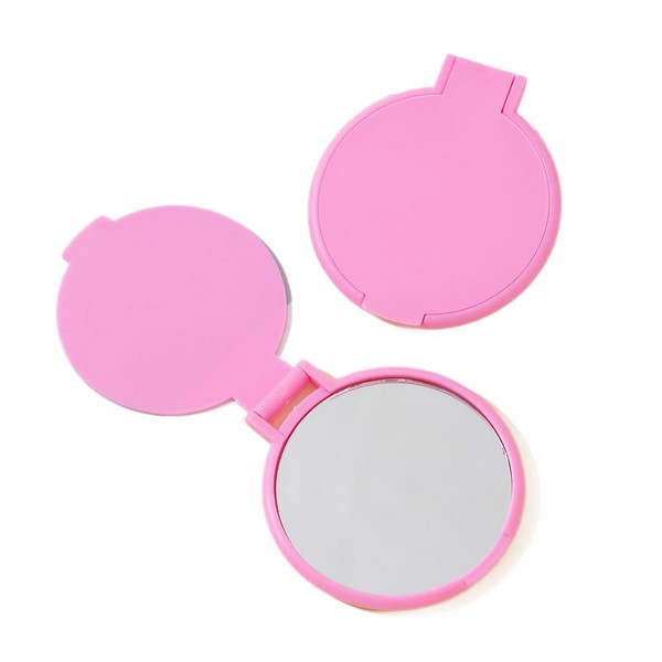 Compact Round Foldable Plastic Makeup Mirror
