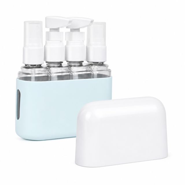 Compact Travel Toiletry Bottle Set