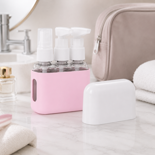 Compact Travel Toiletry Bottle Set