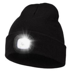 Cotton Beanie Cap with Integrated LED Light