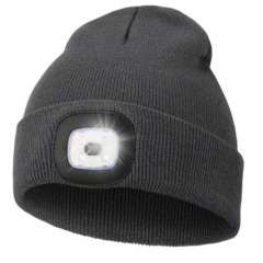 Cotton Beanie Cap with Integrated LED Light
