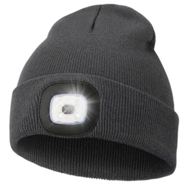 Cotton Beanie Cap with Integrated LED Light