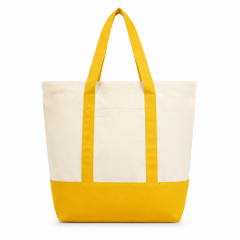 Cotton Canvas Boat Tote Bag With Front Pocket