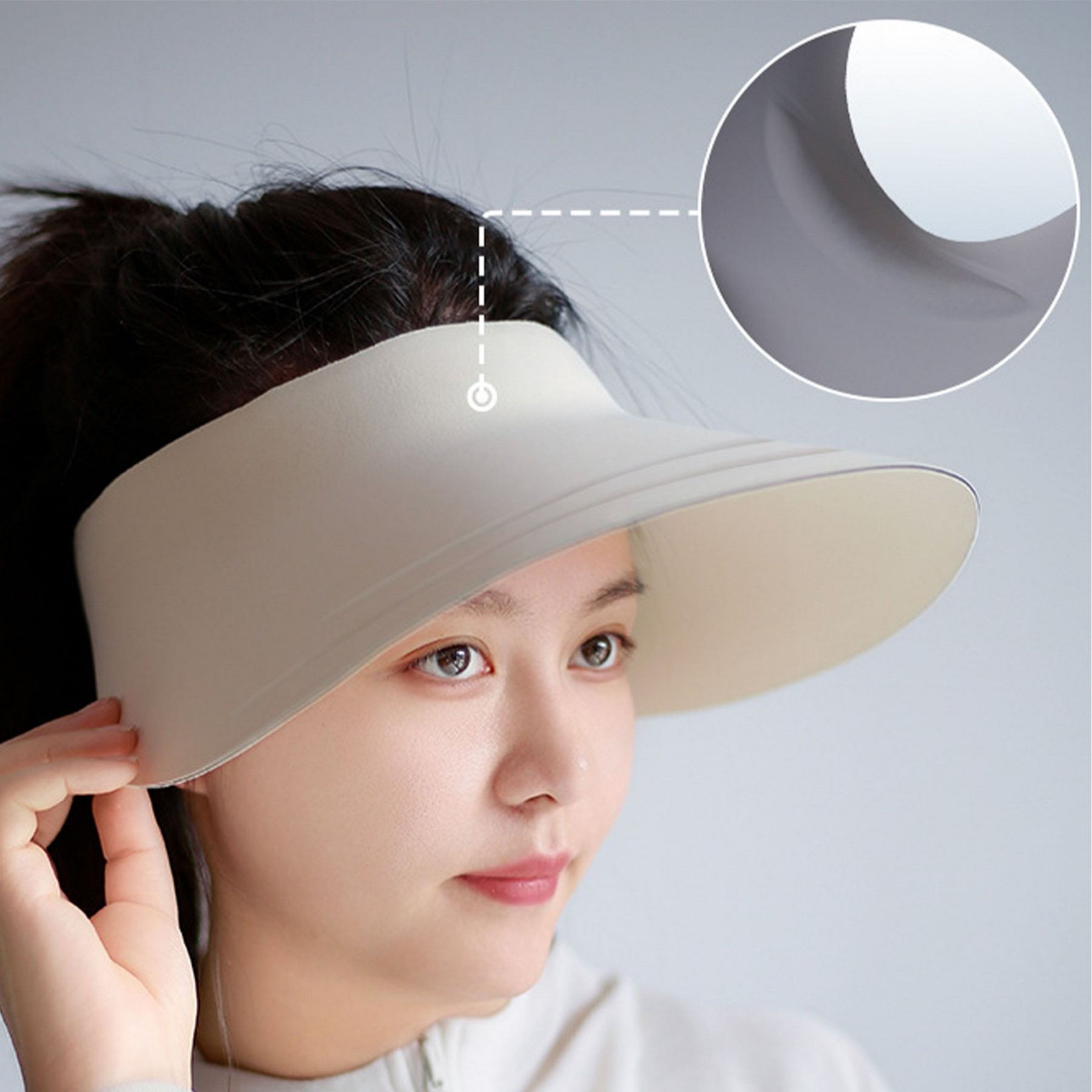 Cotton Sun Visor with Adjustable Back Strap
