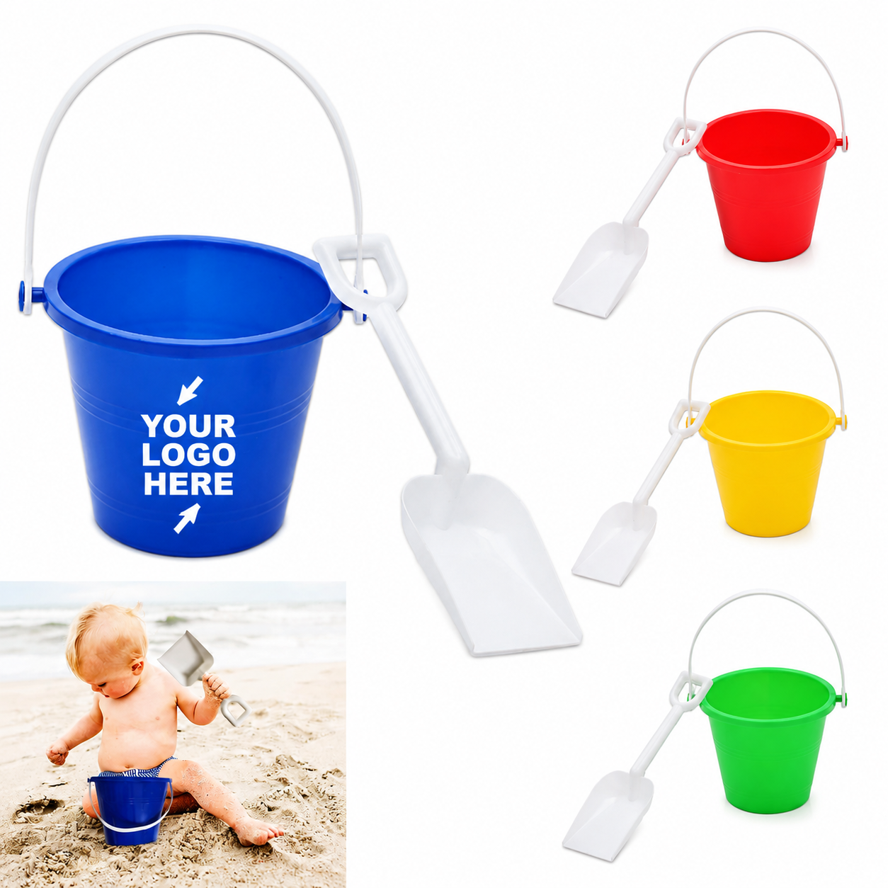 Custom Beach Sand Bucket & Shovel Set