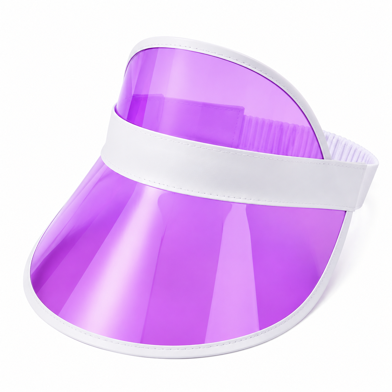 Custom PVC Transparent Sun Visor Cap with Adjustable Strap