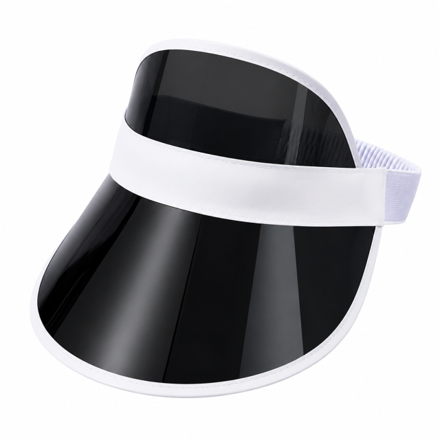 Custom PVC Transparent Sun Visor Cap with Adjustable Strap