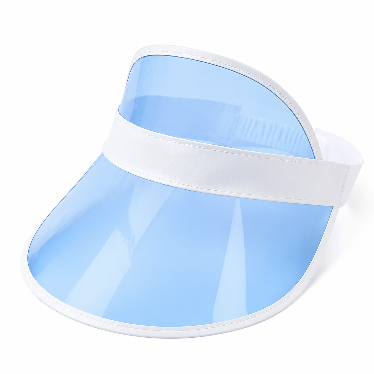Custom PVC Transparent Sun Visor Cap with Adjustable Strap