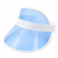 Custom PVC Transparent Sun Visor Cap with Adjustable Strap